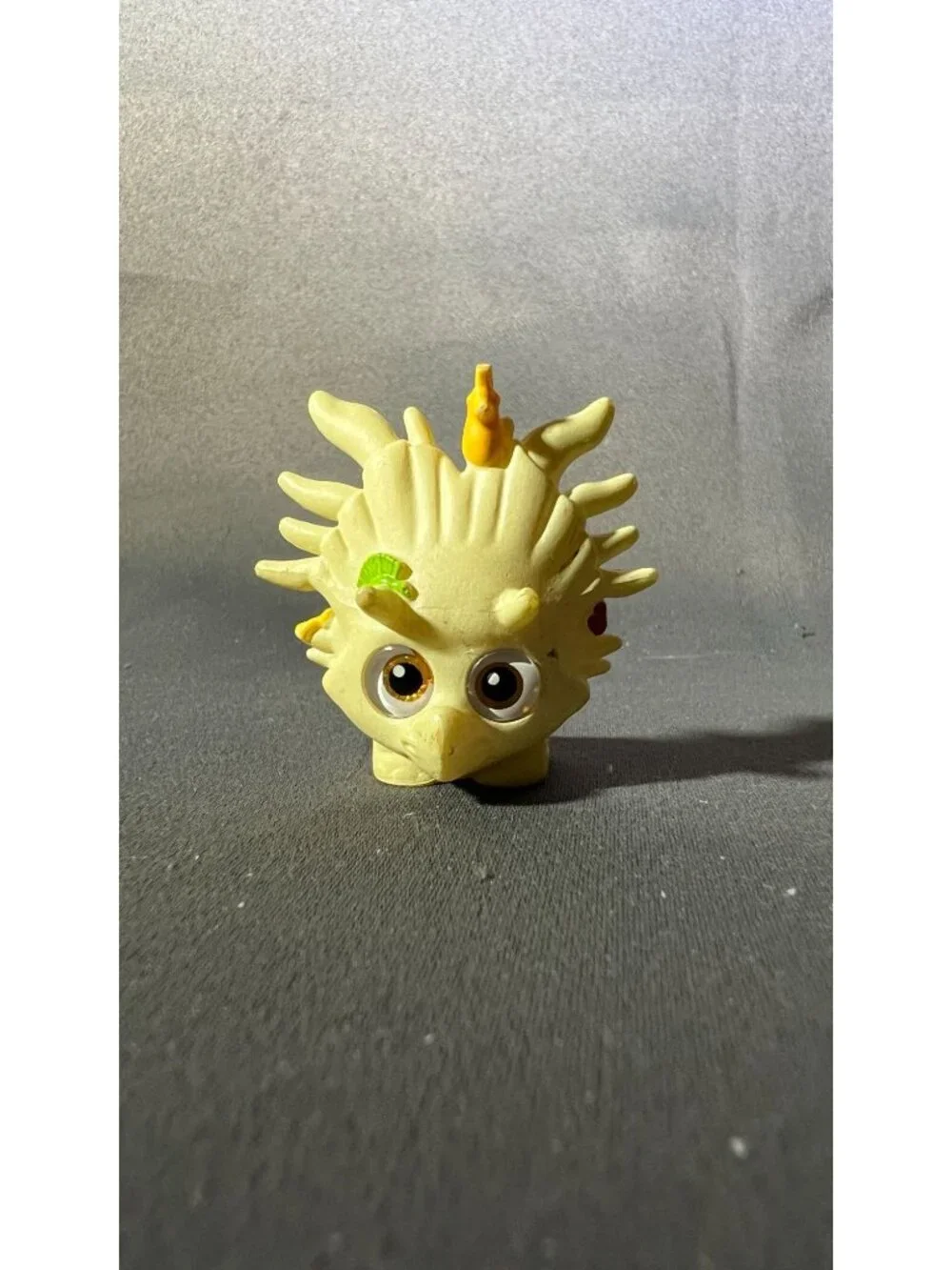 Disney Figurine Yellow Spike Toy Triceratops Miniature Eyes Wide
